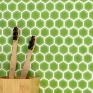 SIMPLE RIMMED HEXAGON KEY LIME