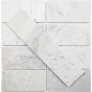 WHITE CARRARA 3X6 POLISHED