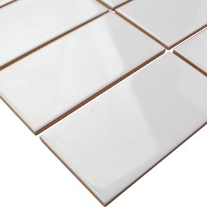 Everyday Beveled 3×6 White Ceramic Tile