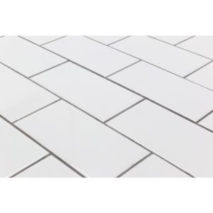 Everyday Beveled 3×6 White Ceramic Tile