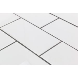 Everyday Beveled 3×6 White Ceramic Tile