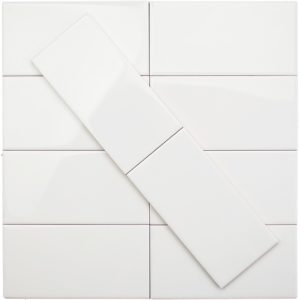 Everyday Beveled 3×6 White Ceramic Tile