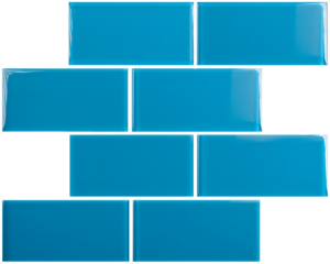 Robins Egg 3″ x 6″ Subway Glass