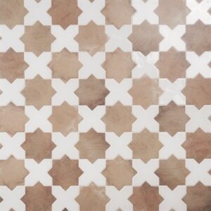 Malta Star Cotto 6 Matte and Cross White 6 Polished