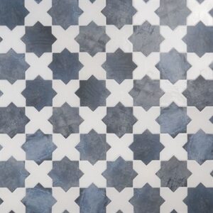 Malta Star Denim Blue 6 Matte and Cross White 6 Polished