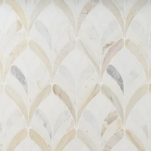 Rosalia Bianco White Floral Marble Mosaic