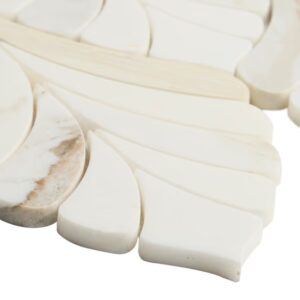 Rosalia Bianco White Floral Marble Mosaic