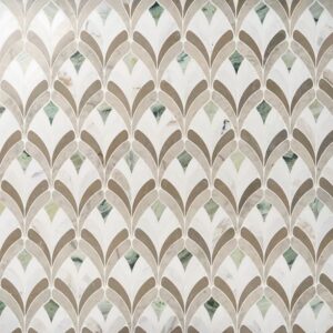 Rosalia Grigio Gray Floral Marble Mosaic