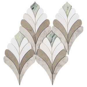 Rosalia Grigio Gray Floral Marble Mosaic