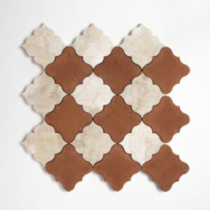 Diana Royal, Rustic Terracotta Honed Tudor Marble Mosaic