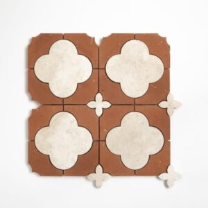 Diana Royal, Rustic Terracotta Honed Cottage Marble Mosaic