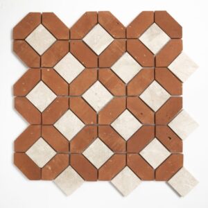 Diana Royal, Rustic Terracotta Honed Louna Marble Mosaic