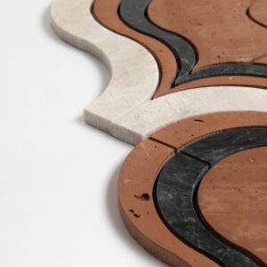 Rustic Terracotta, Verde Oriental & Diana Royal Honed Copa Marble Mosaic