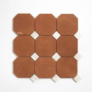 Diana Royal, Rustic Terracotta Honed Ottapunto Marble Mosaic