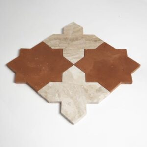 Diana Royal, Rustic Terracotta Honed Crocelle Marble Mosaic
