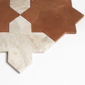 Diana Royal, Rustic Terracotta Honed Crocelle Marble Mosaic