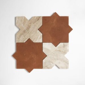 Diana Royal, Rustic Terracotta Honed Crocelle Marble Mosaic