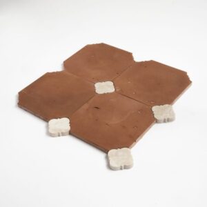 Diana Royal, Rustic Terracotta Honed Quatrella Marble Mosaic