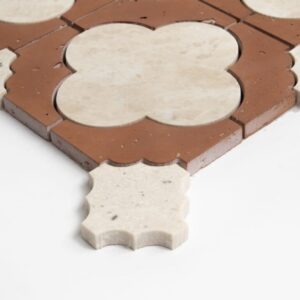 Diana Royal, Rustic Terracotta Honed Quatrodo Marble Mosaic