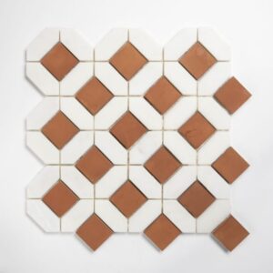 Calacatta Bella, Cotto Rio Honed Louna Marble Mosaic