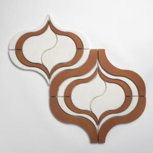 Calacatta Bella, Cotto Rio Honed Copa Marble Mosaic