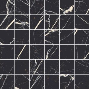 2×2 Mosaic Nero Marquina Matte