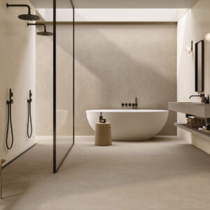 B-Natural Ash and Kaolin tile